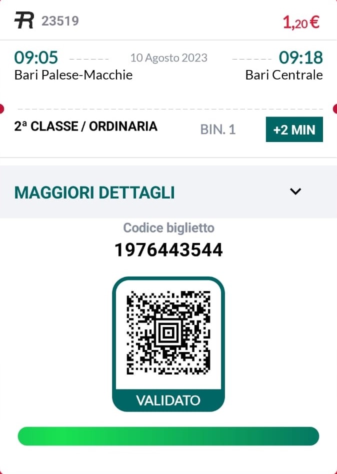 TRENITALIA ELECTRONIC TICKET - Ferrotramviaria SPA